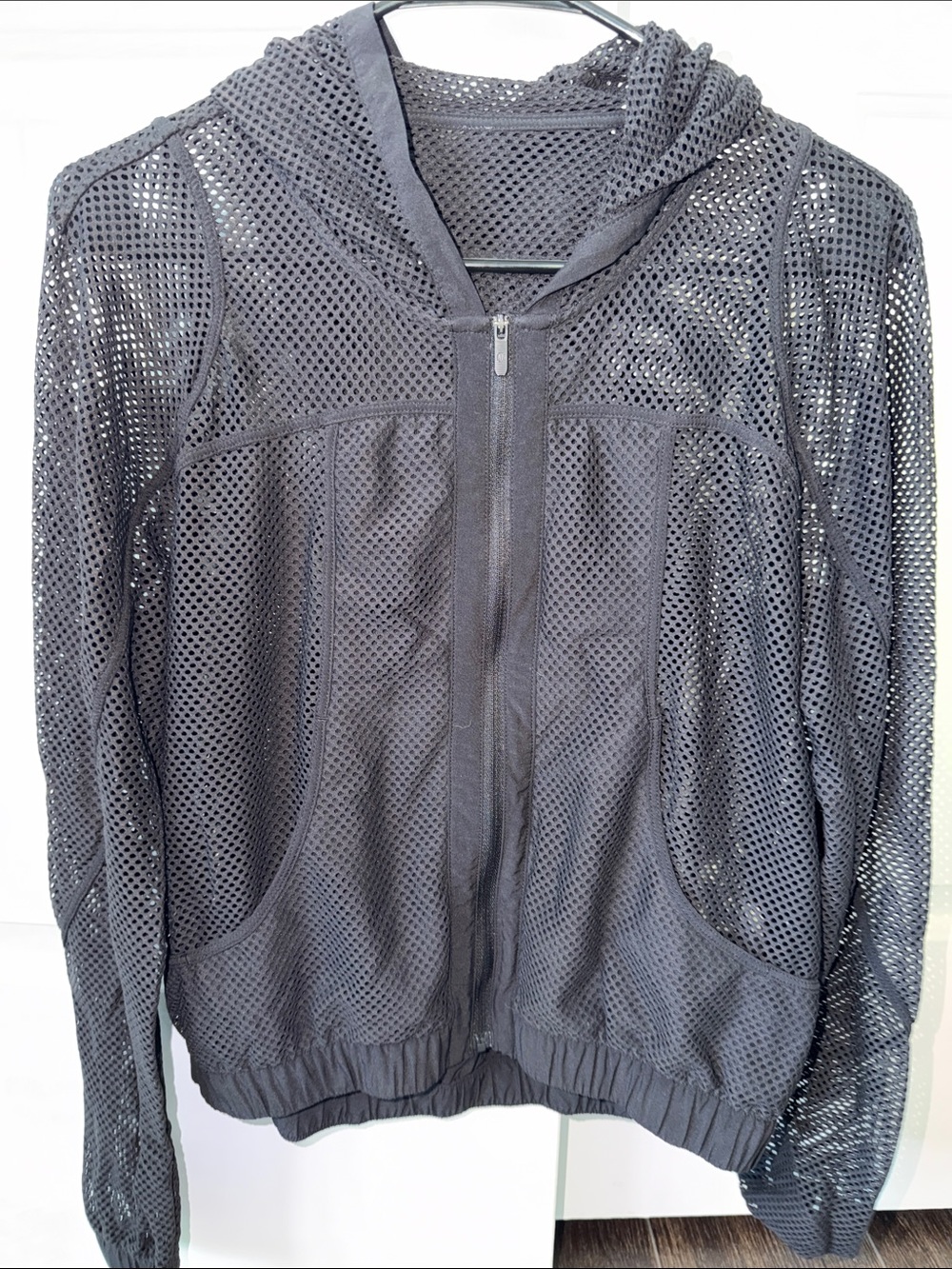 lululemon athletica Black Mesh Zip Hoodie Jacket - Women's